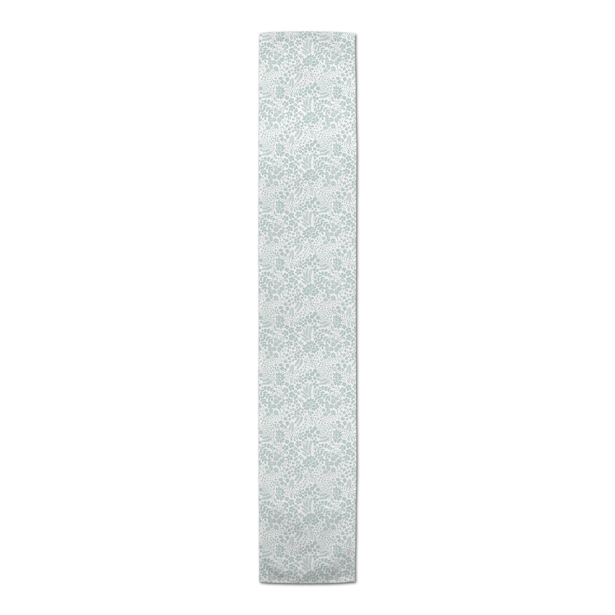 72" Dainty Floral Cotton Twill Table Runner